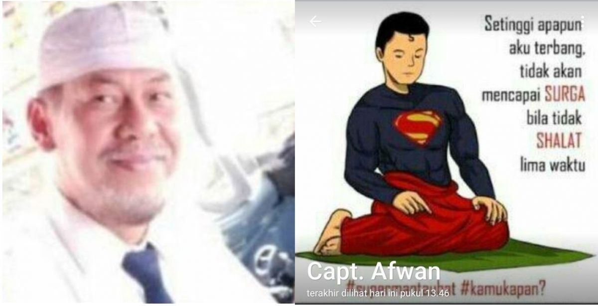 Mengenang Kebaikan Captain Afwan, Sering Ajak Sholat hingga Rajin Sedekah
