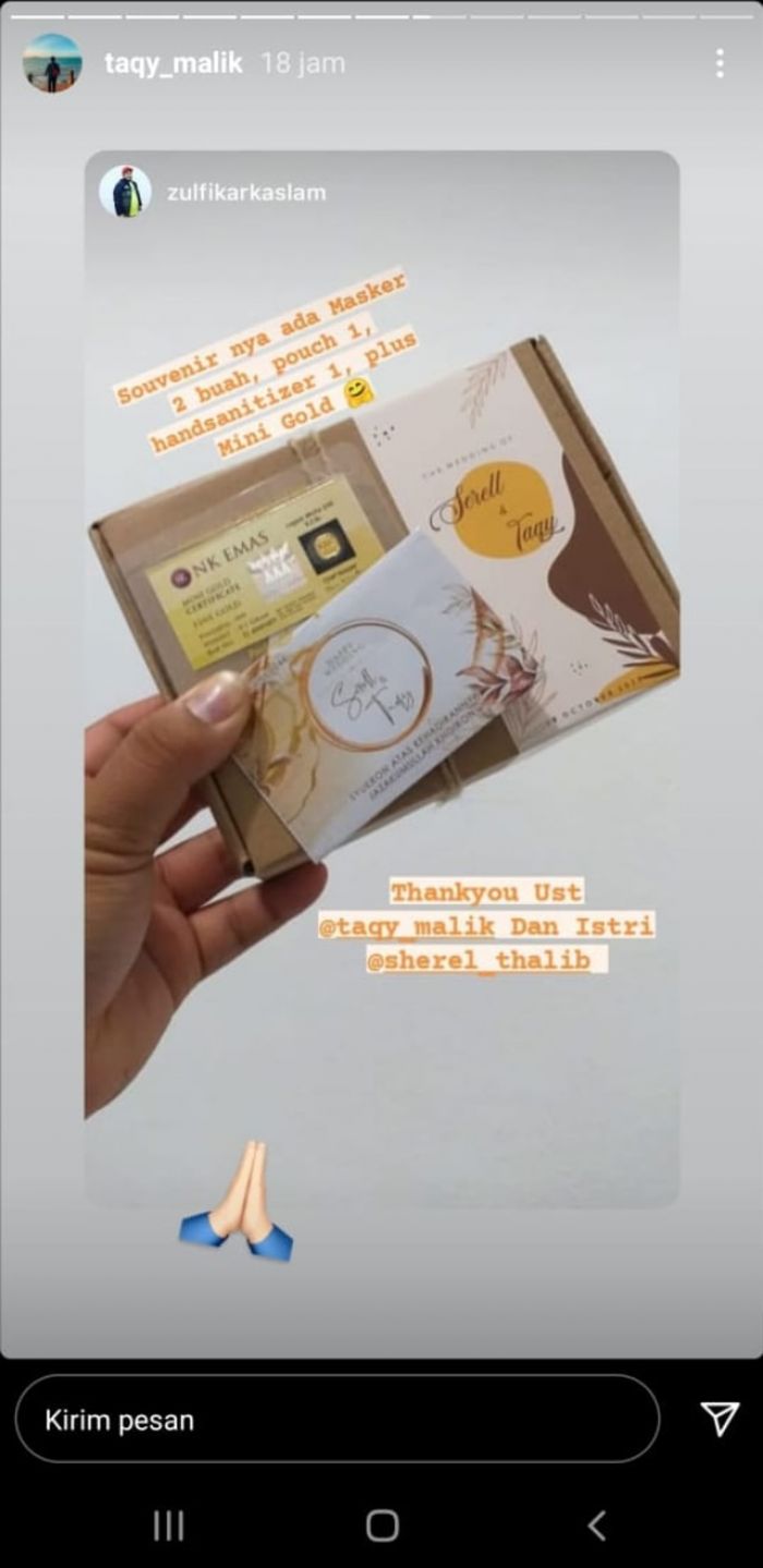 Tak Main-main, Taqy Malik Bagikan Emas Batangan Sebagai Suvenir Pernikahan