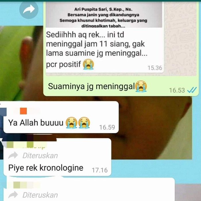 Benarkah Suami Mendiang Perawat RS Royal yang Hamil, Menyusul Meninggal?