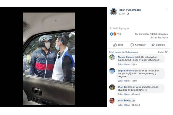 Viral, Detik-detik Pemotor Nekat Hadang Ambulans, Kesal karena Motor Disenggol